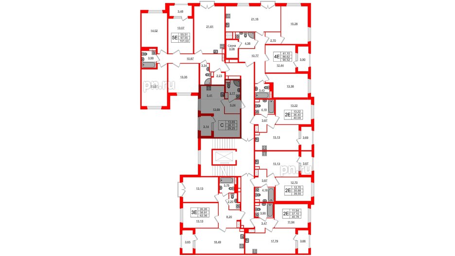 Квартира в ЖК Дубровский, студия, 26.11 м², 2 этаж