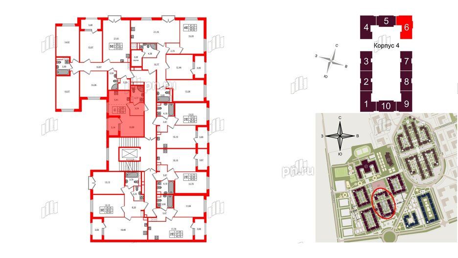 Квартира в ЖК Дубровский, студия, 26.11 м², 2 этаж