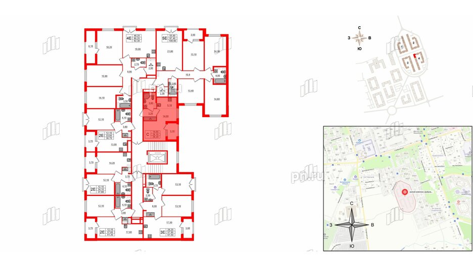 Квартира в ЖК Дубровский, студия, 29.2 м², 3 этаж