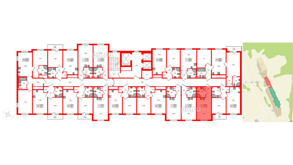 Квартира в ЖК Дыбенко Парк, студия, 21.1 м², 8 этаж