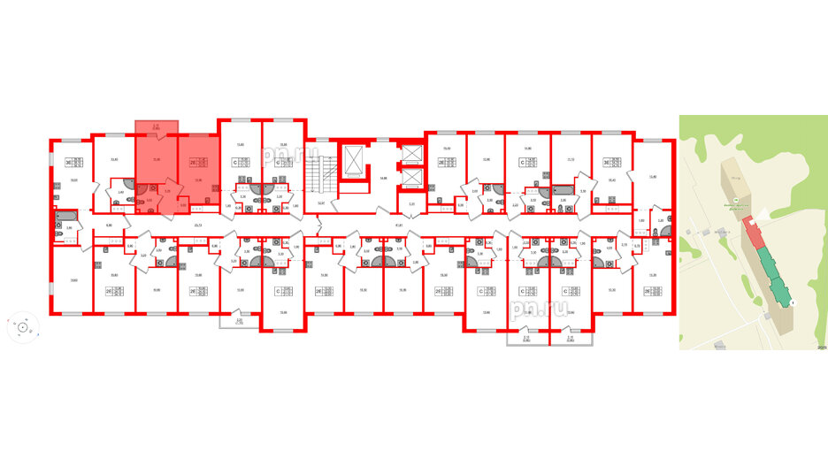 Квартира в ЖК Дыбенко Парк, 1 комнатная, 35.5 м², 17 этаж