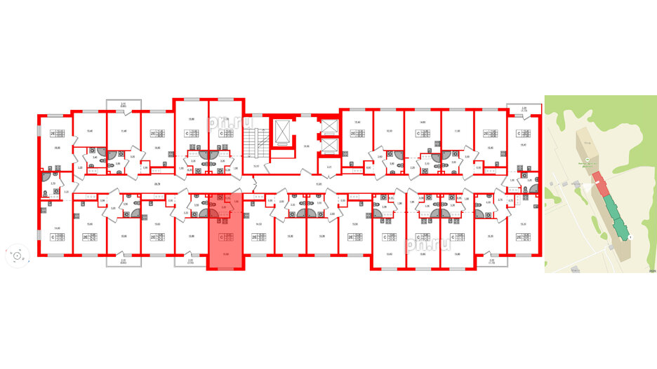 Квартира в ЖК Дыбенко Парк, студия, 21.1 м², 7 этаж