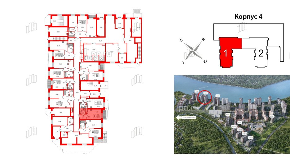 Квартира в ЖК Живи в Рыбацком, студия, 19.78 м², 1 этаж