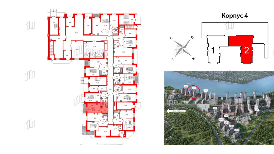 Квартира в ЖК Живи в Рыбацком, студия, 19.78 м², 1 этаж