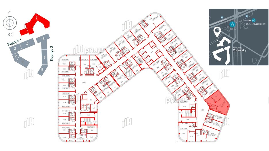 Апартаменты в ЖК Апарт-отель GloraX Заневский, студия, 52.7 м², 11 этаж