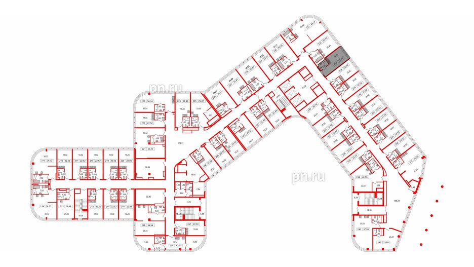 Апартаменты в ЖК Апарт-отель GloraX Заневский, студия, 21.1 м², 2 этаж