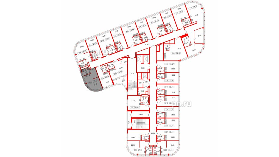 Апартаменты в ЖК Апарт-отель GloraX Заневский, студия, 27.7 м², 2 этаж