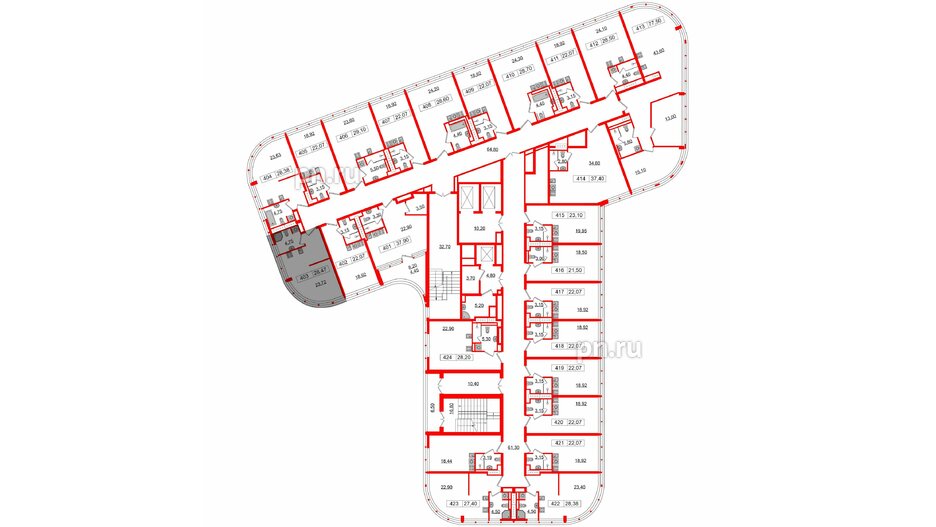 Апартаменты в ЖК Апарт-отель GloraX Заневский, студия, 28.47 м², 4 этаж