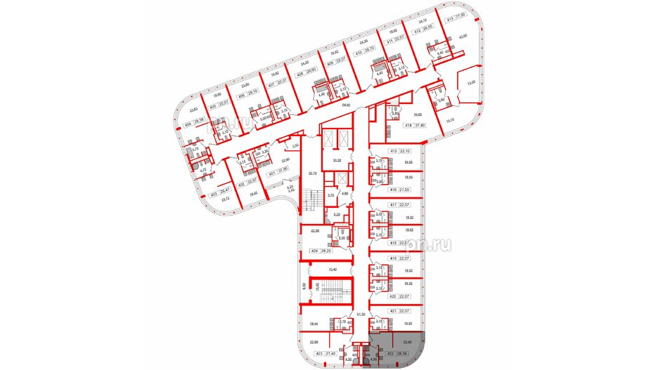 Апартаменты в ЖК Апарт-отель GloraX Заневский, студия, 28.38 м², 4 этаж