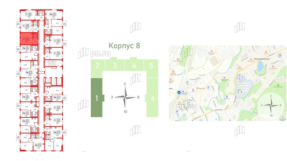 Квартира в ЖК Заречный парк, студия, 25.3 м², 24 этаж