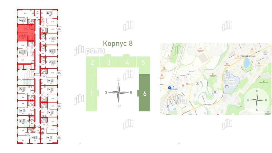 Квартира в ЖК Заречный парк, 1 комнатная, 36.1 м², 15 этаж