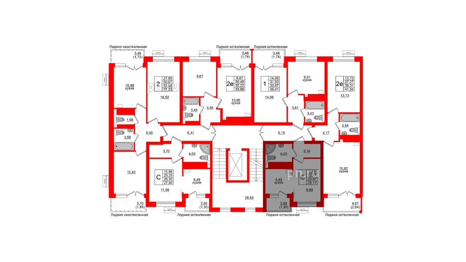 Квартира в ЖК Lake City-11, студия, 23.87 м², 6 этаж