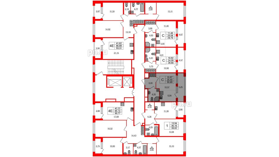 Квартира в ЖК Квартал Б15, студия, 25.4 м², 2 этаж