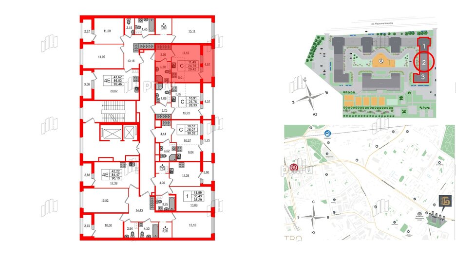 Квартира в ЖК Квартал Б15, студия, 24.75 м², 8 этаж