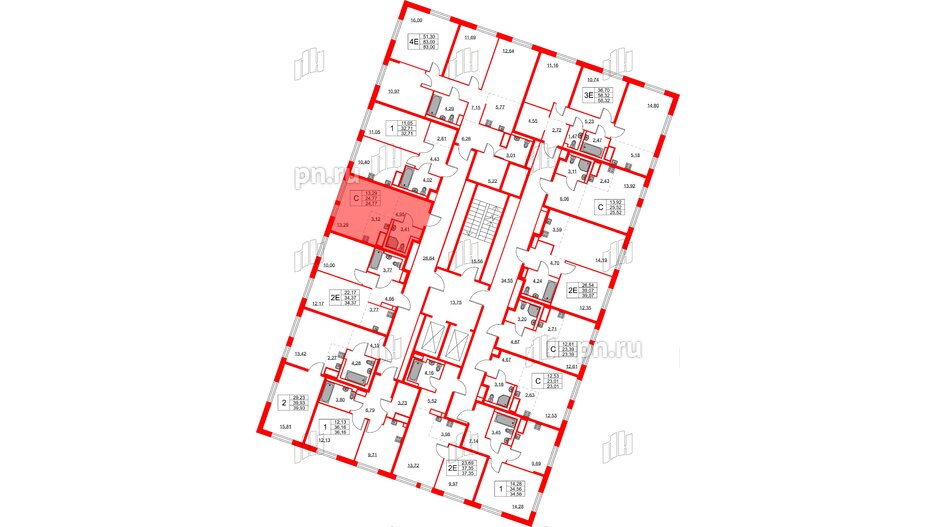 Квартира в ЖК Квартал Лаголово, студия, 24.77 м², 10 этаж