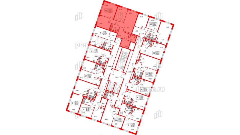 Квартира в ЖК Квартал Лаголово, 3 комнатная, 83 м², 10 этаж