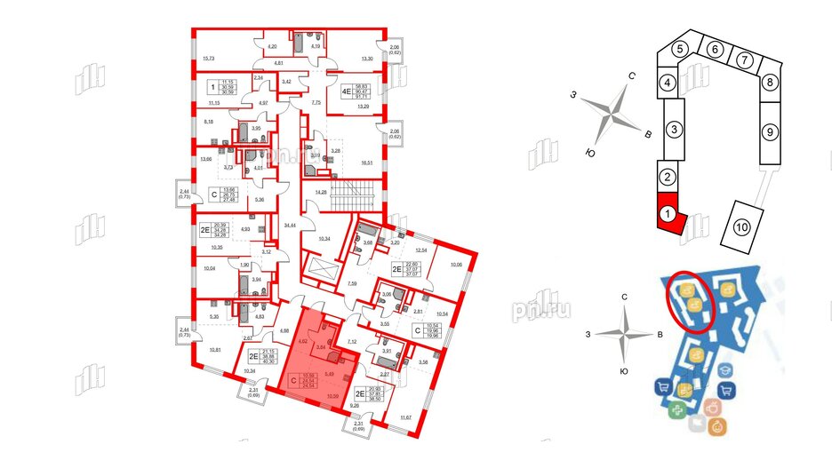 Квартира в ЖК Квартал Лаголово, студия, 24.54 м², 7 этаж