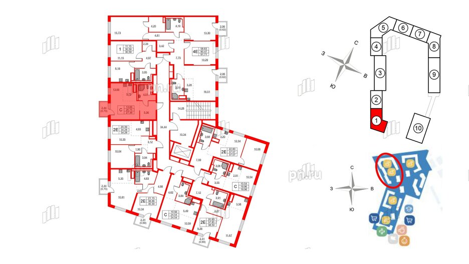 Квартира в ЖК Квартал Лаголово, студия, 27.48 м², 5 этаж
