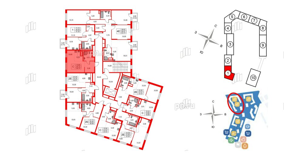 Квартира в ЖК Квартал Лаголово, студия, 26.75 м², 4 этаж