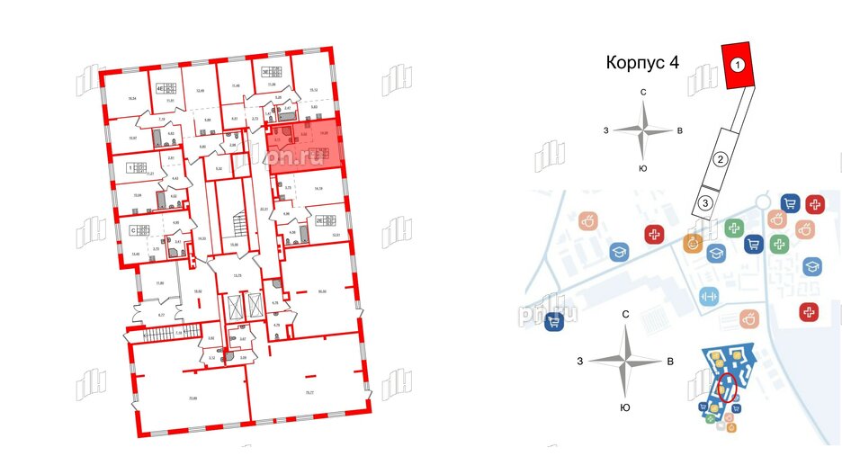 Квартира в ЖК Квартал Лаголово, студия, 26.27 м², 1 этаж