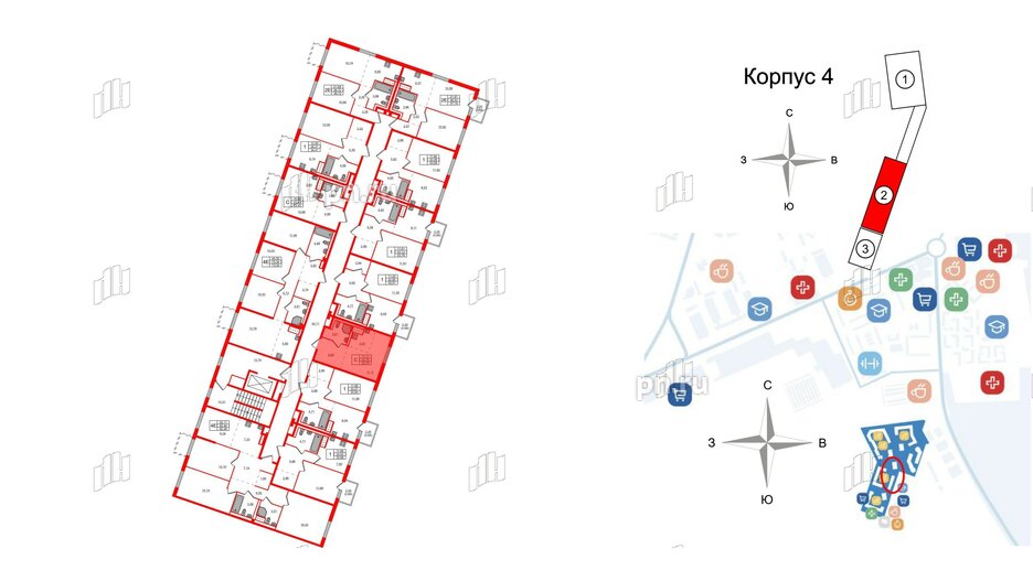 Квартира в ЖК Квартал Лаголово, студия, 23.7 м², 5 этаж