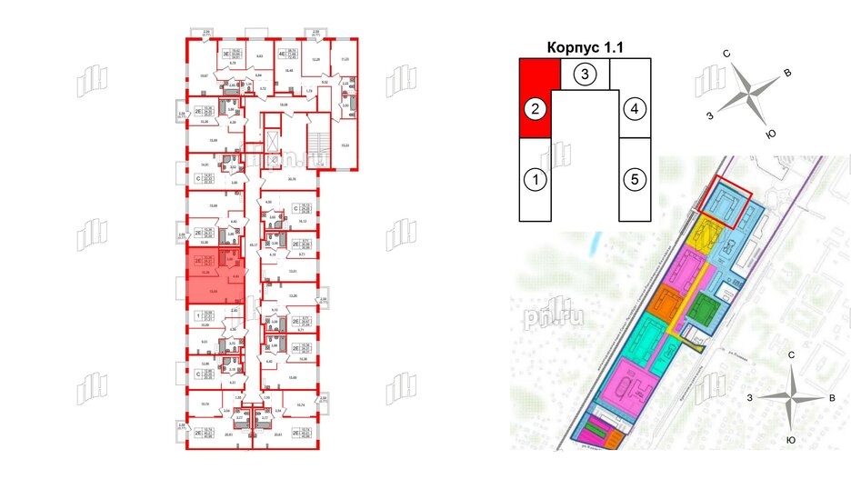 Квартира в ЖК Квартал Торики, 1 комнатная, 34.31 м², 7 этаж