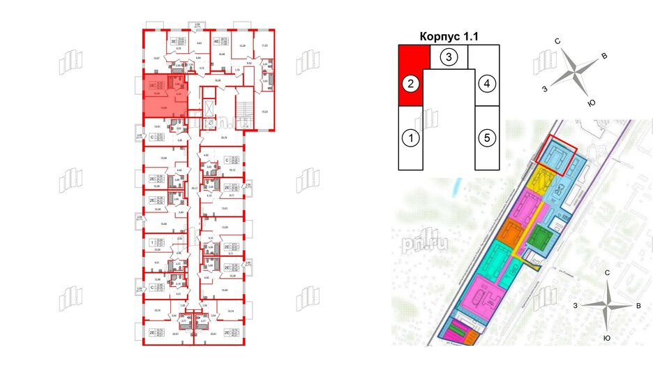 Квартира в ЖК Квартал Торики, 1 комнатная, 34.3 м², 12 этаж