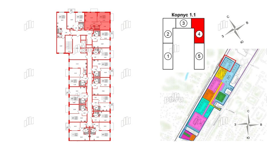 Квартира в ЖК Квартал Торики, 2 комнатная, 50.22 м², 10 этаж