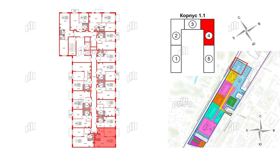 Квартира в ЖК Квартал Торики, 1 комнатная, 40.22 м², 12 этаж