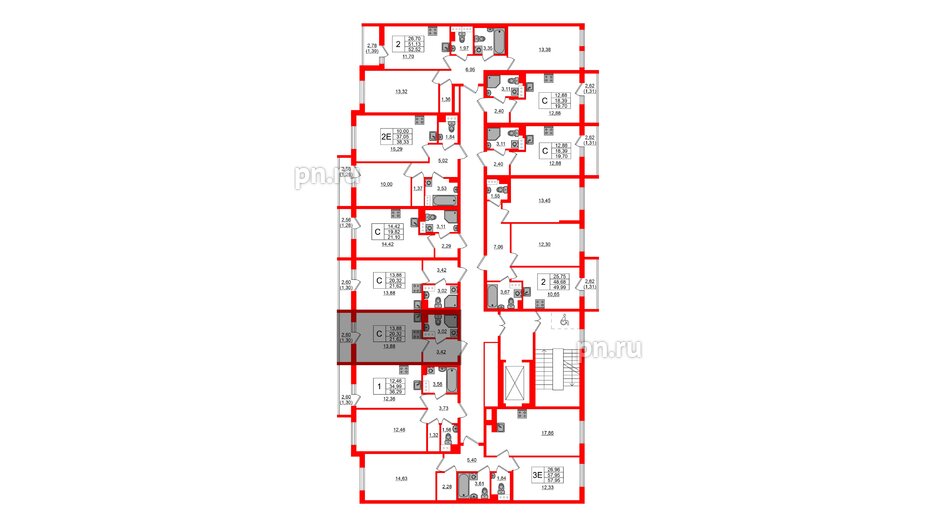 Квартира в ЖК Кинопарк, студия, 21.62 м², 3 этаж