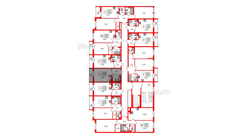 Квартира в ЖК Кинопарк, студия, 21.62 м², 3 этаж