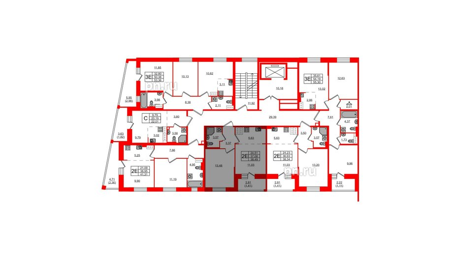 Квартира в ЖК Курортный квартал, 1 комнатная, 38.49 м², 6 этаж