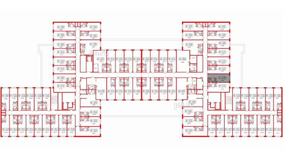 Апартаменты в ЖК Ladozhsky Avenir, студия, 25.85 м², 6 этаж