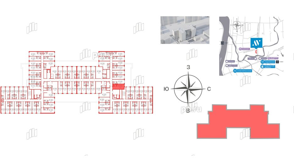 Апартаменты в ЖК Ladozhsky Avenir, студия, 31.15 м², 13 этаж