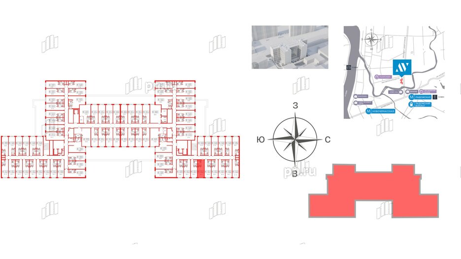 Апартаменты в ЖК Ladozhsky Avenir, студия, 24.22 м², 14 этаж