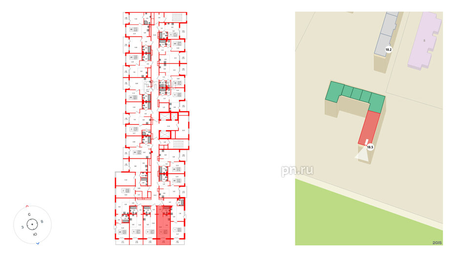 Квартира в ЖК «ЛесART», студия, 30.5 м², 2 этаж