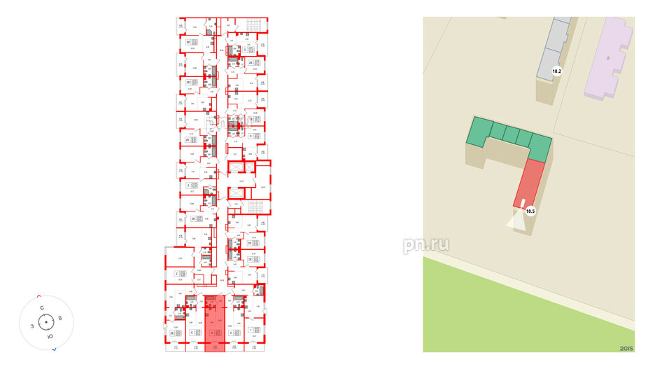 Квартира в ЖК «ЛесART», студия, 30.5 м², 2 этаж