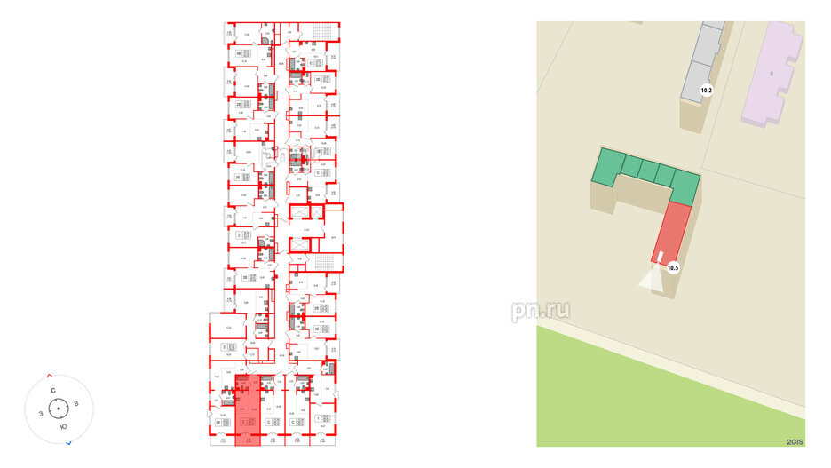 Квартира в ЖК «ЛесART», студия, 30.5 м², 2 этаж