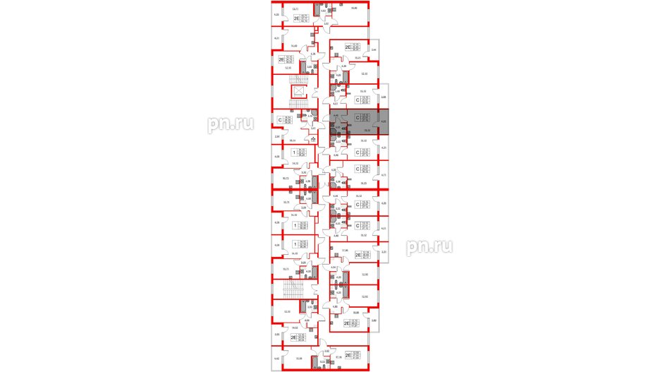 Квартира в ЖК Любоград, студия, 22.91 м², 2 этаж