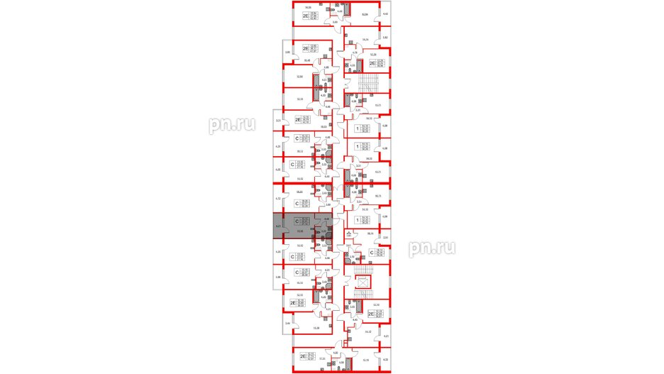 Квартира в ЖК Любоград, студия, 22.91 м², 2 этаж