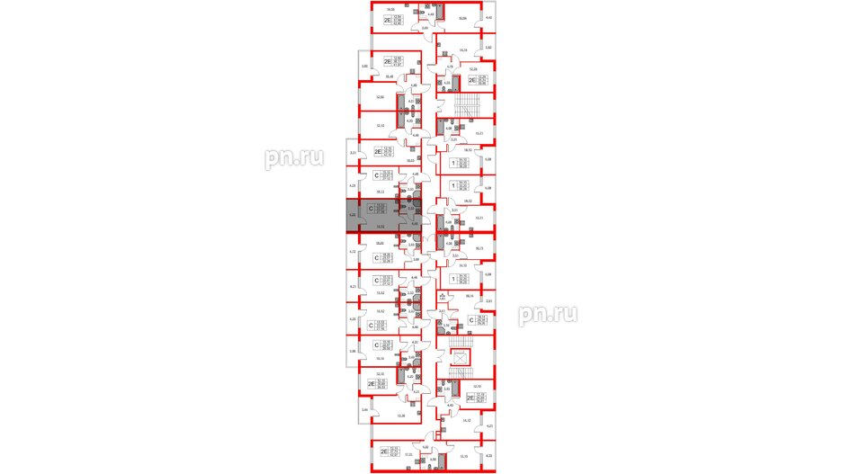 Квартира в ЖК Любоград, студия, 22.91 м², 2 этаж