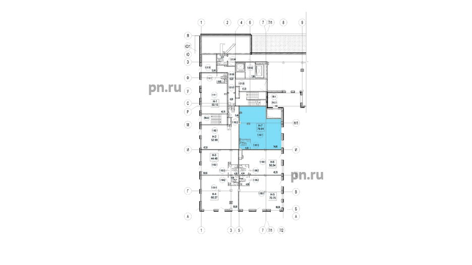 Помещение в ЖК ID Политех, 79.91 м², 1 этаж