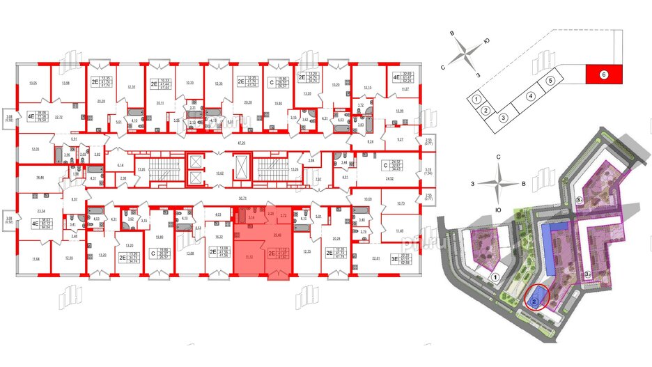 Квартира в ЖК Максималист, 1 комнатная, 41.67 м², 17 этаж