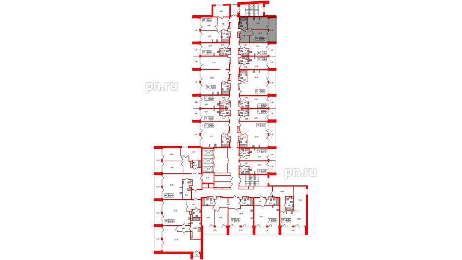 Апартаменты в ЖК Морская Ривьера, 1 комнатные, 49 м², 10 этаж