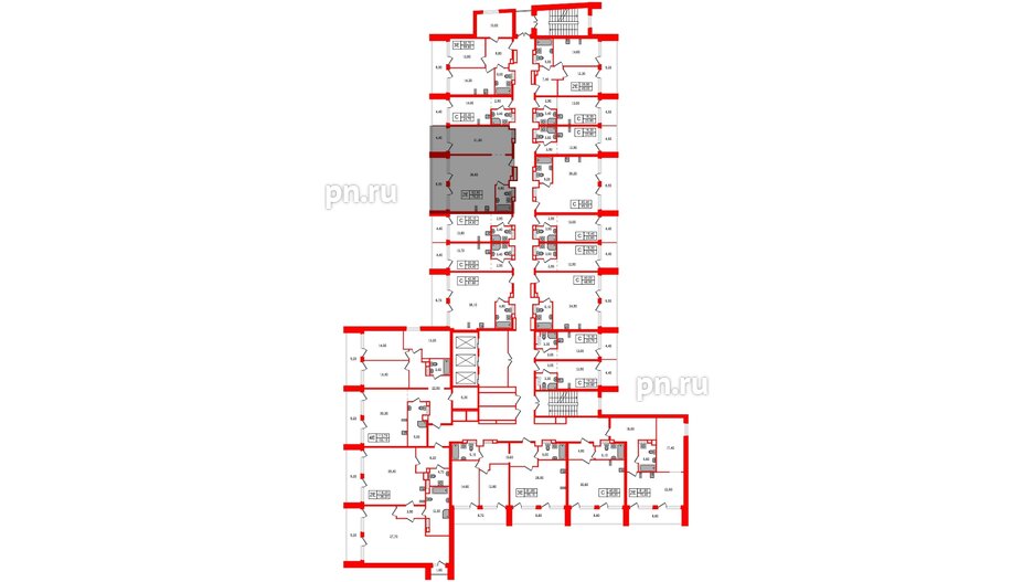 Апартаменты в ЖК Морская Ривьера, 1 комнатные, 76.2 м², 10 этаж