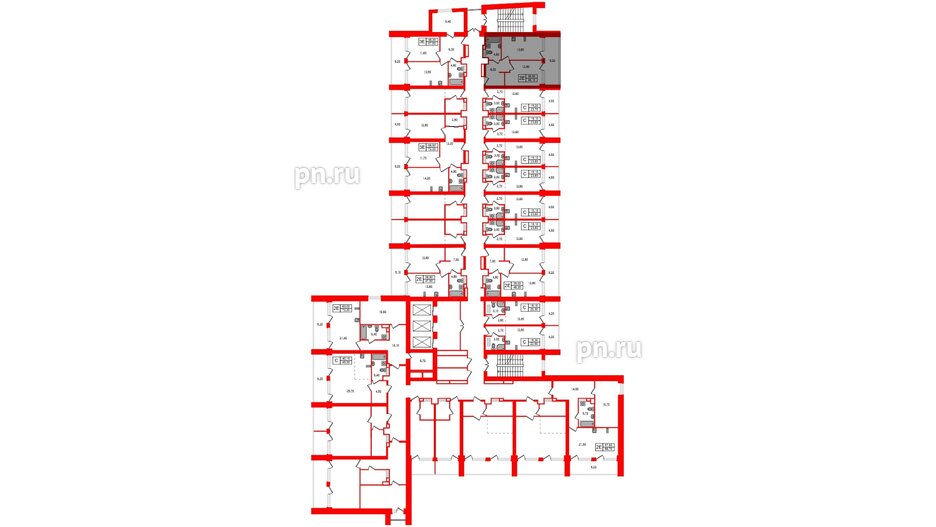 Апартаменты в ЖК Морская Ривьера, 1 комнатные, 48.1 м², 7 этаж