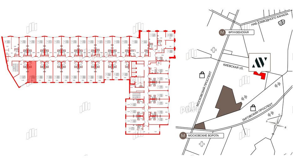 Апартаменты в ЖК Moskovsky Avenir, студия, 29.9 м², 9 этаж