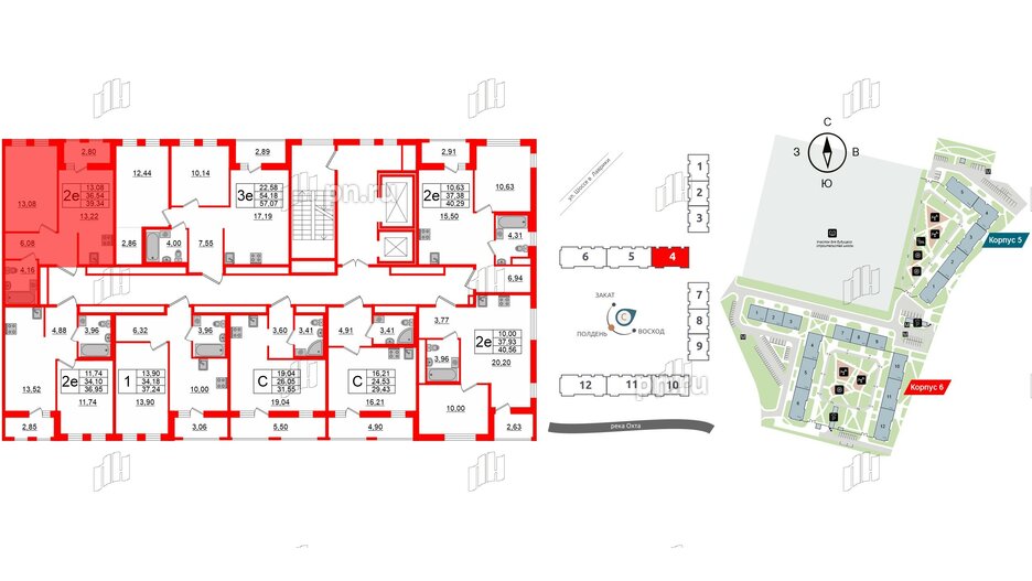 Квартира в ЖК ЦДС Мурино Space, 1 комнатная, 36.54 м², 13 этаж