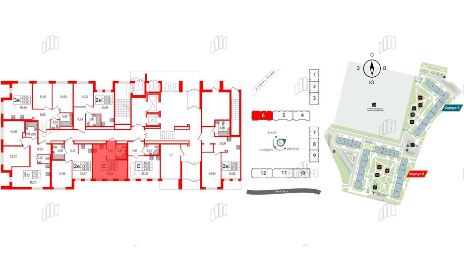 Квартира в ЖК ЦДС Мурино Space, студия, 26.05 м², 1 этаж