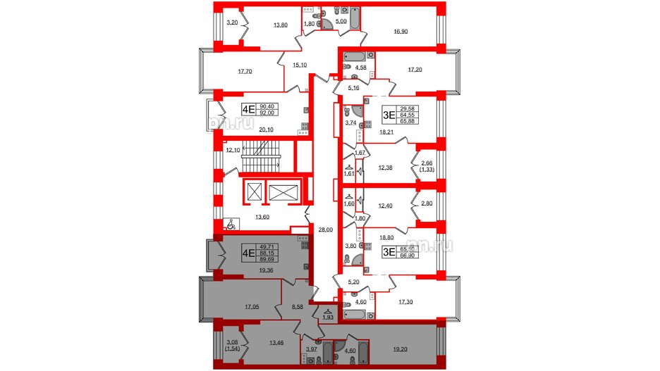 Квартира в ЖК Наука, 3 комнатная, 94 м², 11 этаж